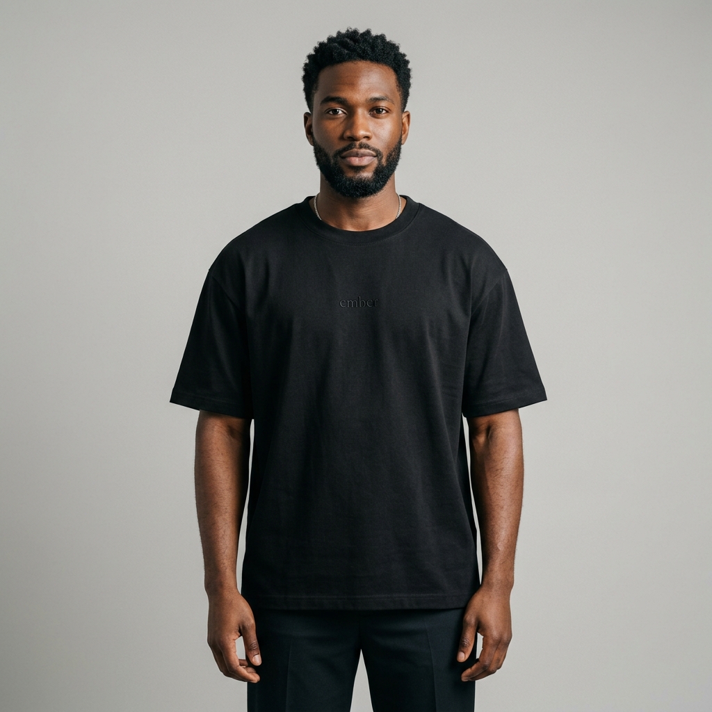 Onyx Black Plain Tee